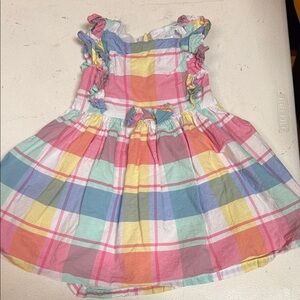 Tommy Bahama Colorful Plaid Ruffle Sundress 24m